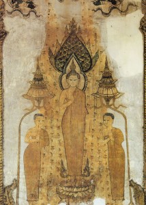 ภาพพระพุทธเจ้าหน้าอุโบสถวัดคงคาราม