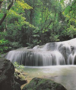 น้ำตกผาตาด อุทยานแห่งชาติเขื่อนศรีนครินทร์ จังหวัดกาญจนบุรี